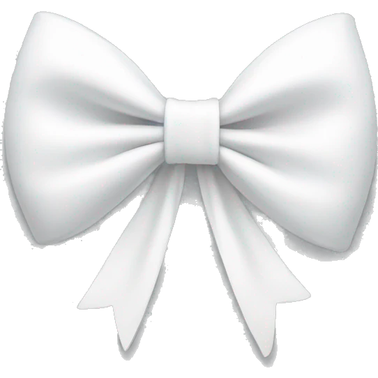 White bow on white bow emoji