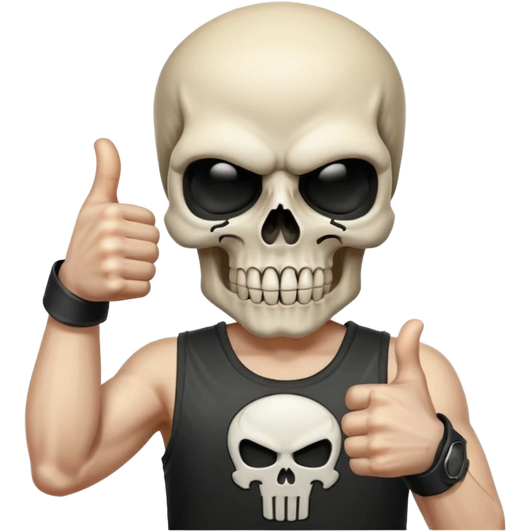 Skull punisher giving thumbs up emoji
