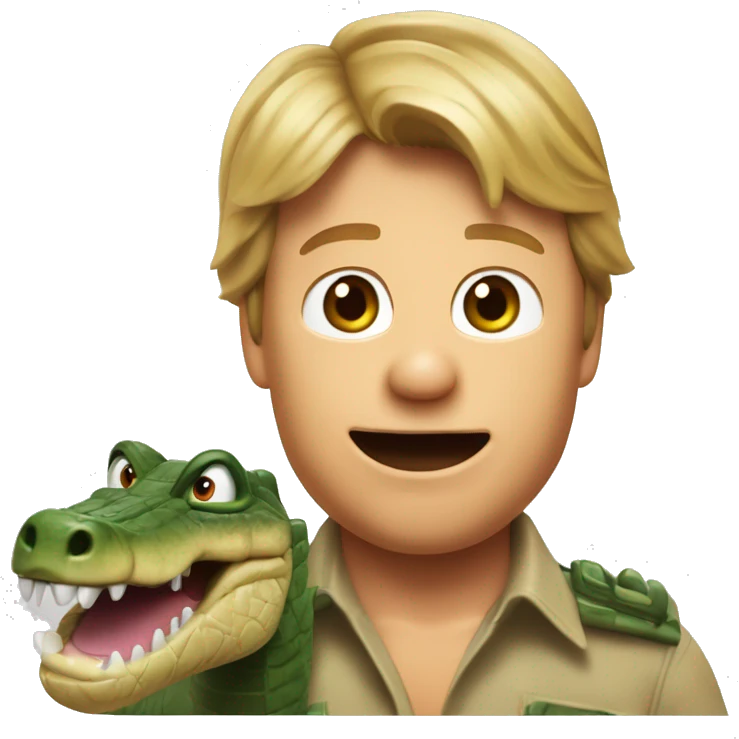 exited Steve Irwin punchin with crocodile emoji