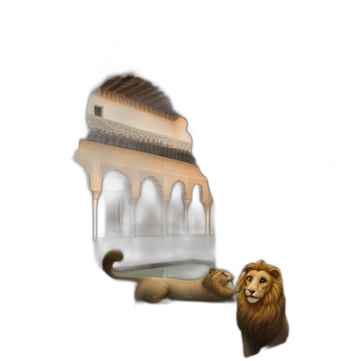 Lions Courtyard Alhambra de Granada emoji