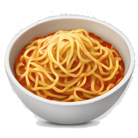 bowl of spaghetti with leg emoji