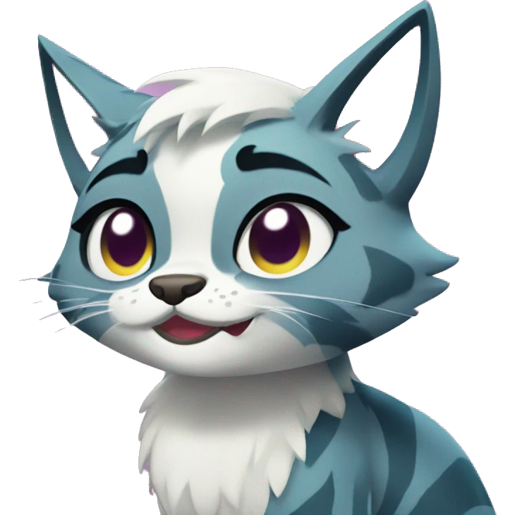 animal jam cat blushing emoji