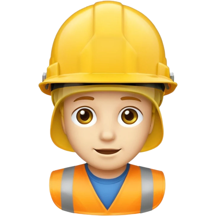 construction hat without guy, front facing transparent emoji