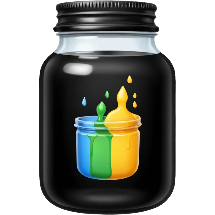 Paint Color Jar black emoji