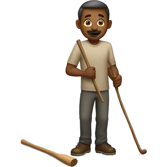 dad with a stick emoji