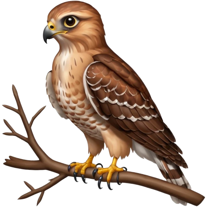 red-shouldered hawk juvenile emoji