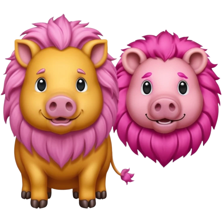 🐷+🦁 emoji
