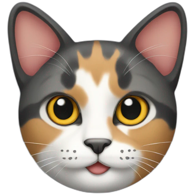 3 colored cat emoji