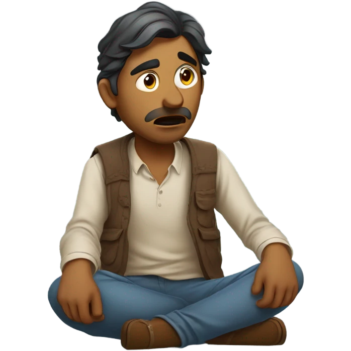 Indian man with no money emoji