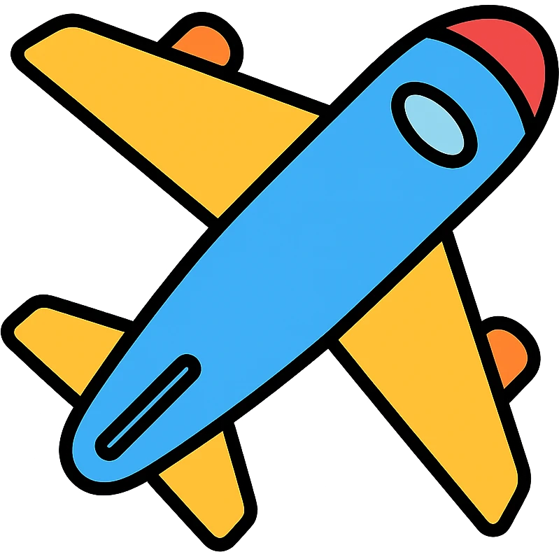 colored airplane icon emoji