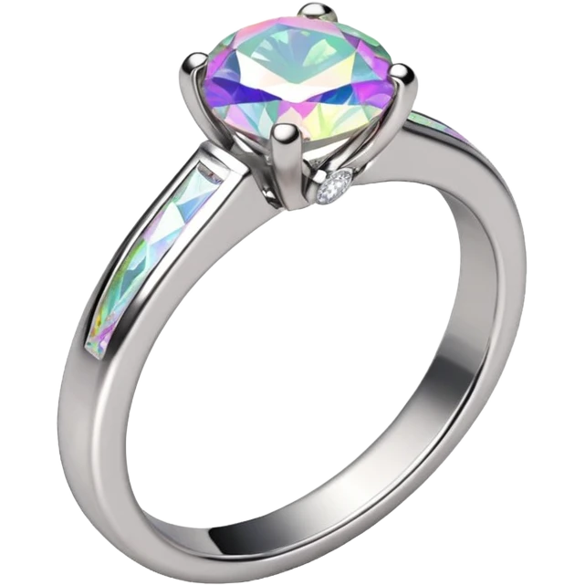 glitter white diamond married ring emoji