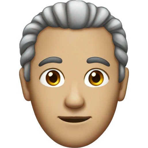 colonial man with hair in bun emoji
