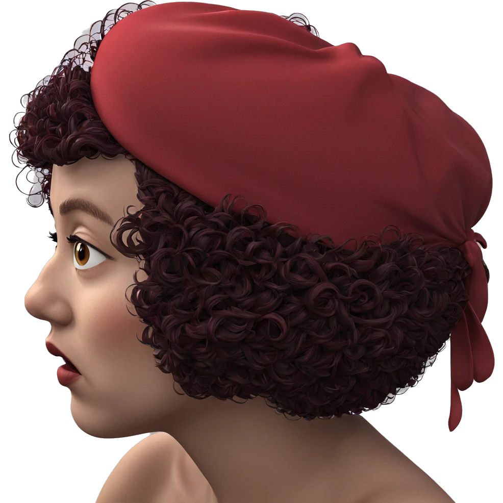 girl with red headwear emoji