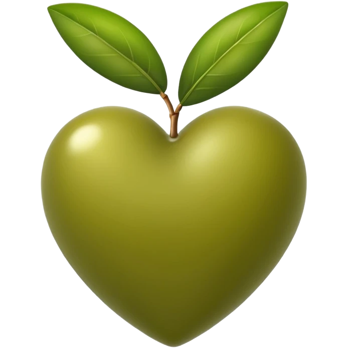green olive heart emoji