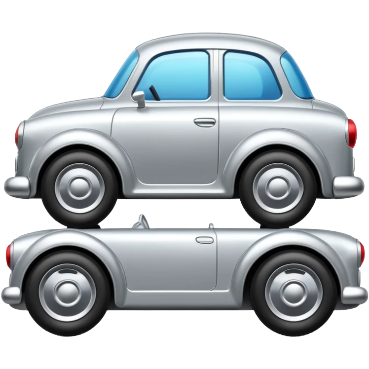 metal toy car all silver emoji