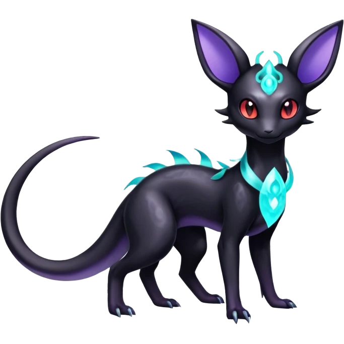 Shiny Ethereal Celestial Salandit-Umbreon-Espeon-Hybrid (Full body) emoji
