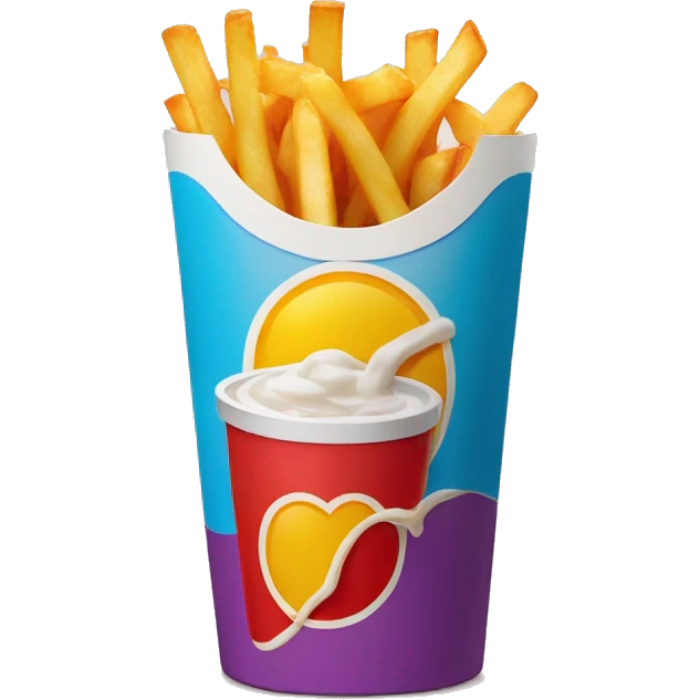 McDonald's  Fries and beverage emoji