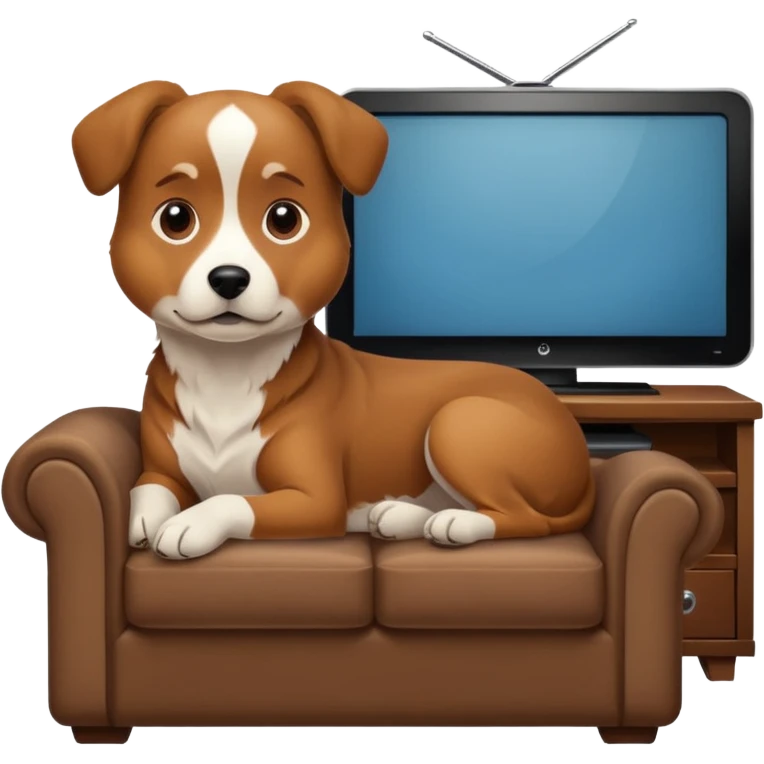 CACHORRA ASSISTINDO TV emoji