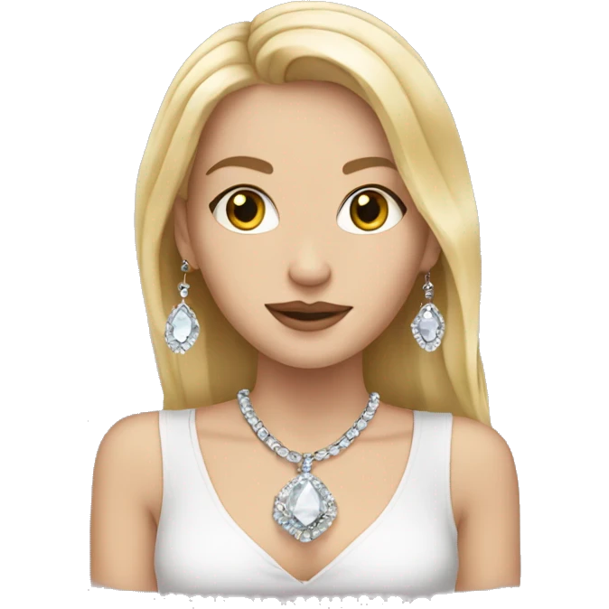 White girl with jewelry  emoji