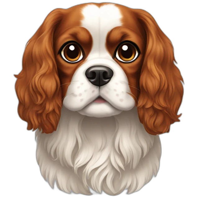 dog Cavalier King Charles Spaniel full height emoji
