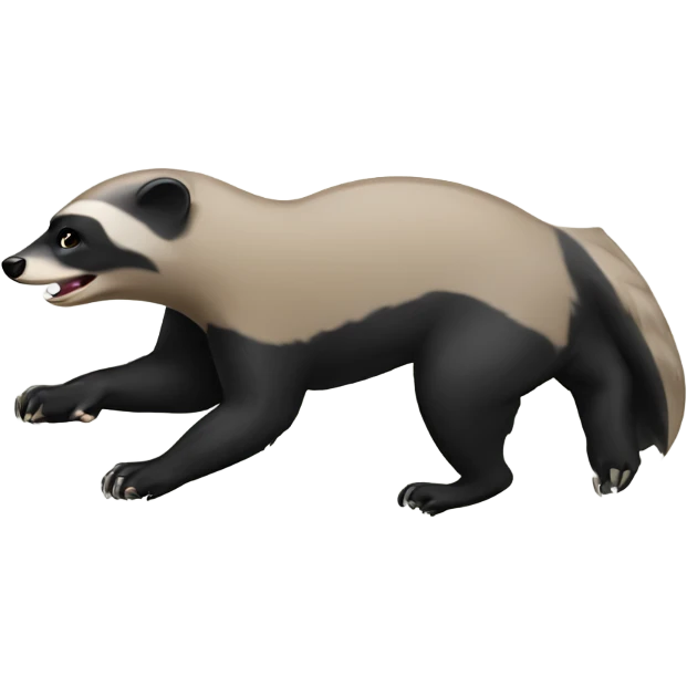 Honeybadger playing frisbee emoji