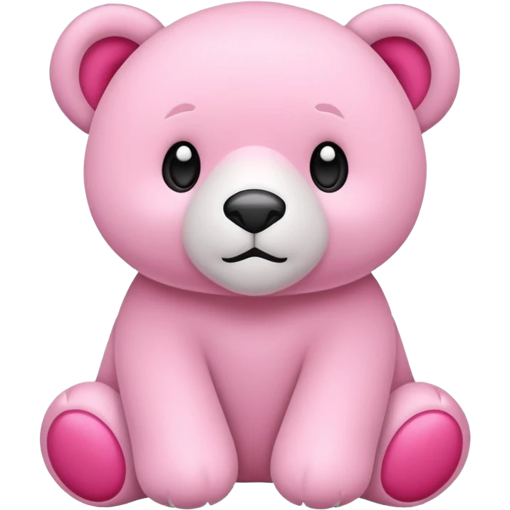 oso de peluche blanco con un moño rosa emoji