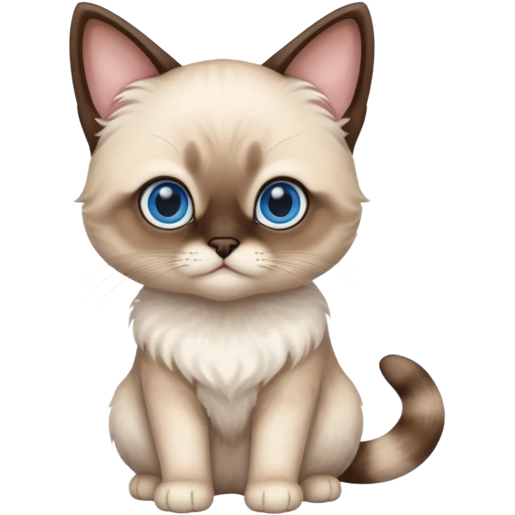 full body of baby Slamese cat  emoji