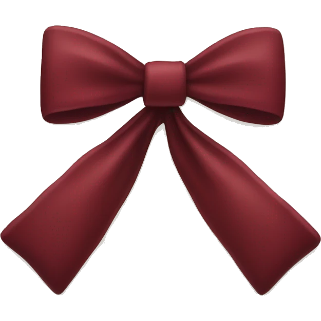 Dark red iPhone bow emoji