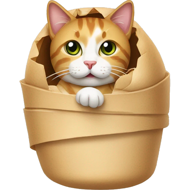 Cat wrapped in shawarma emoji