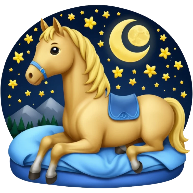 Pferd wünscht gute Nacht  emoji