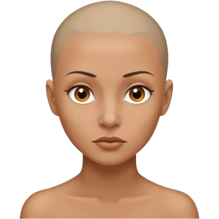 Combinar estos dos emojis 👩‍🦲🗿 emoji