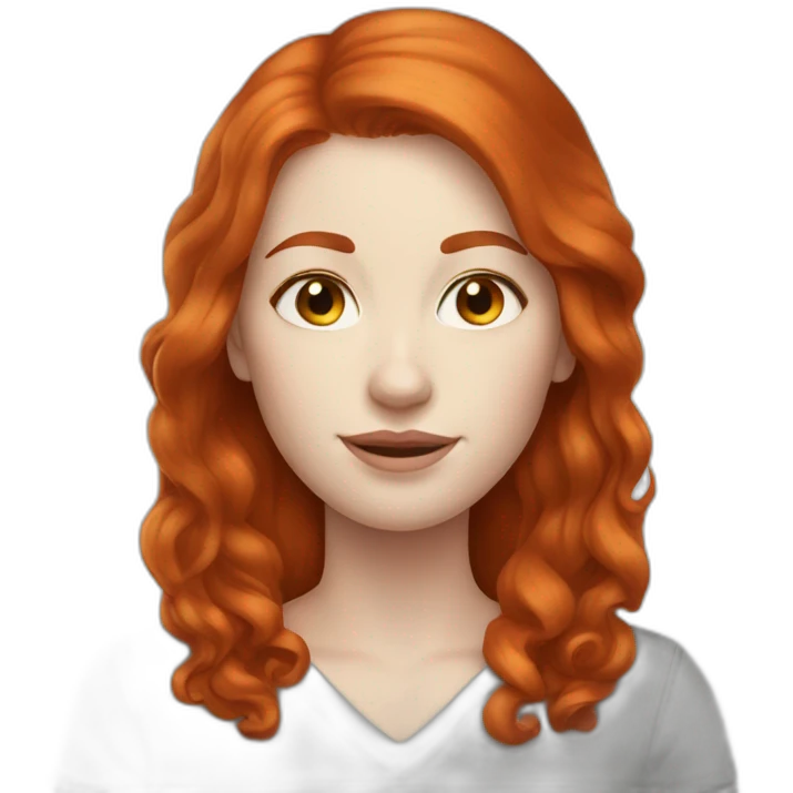 Redhead woman pale skin emoji