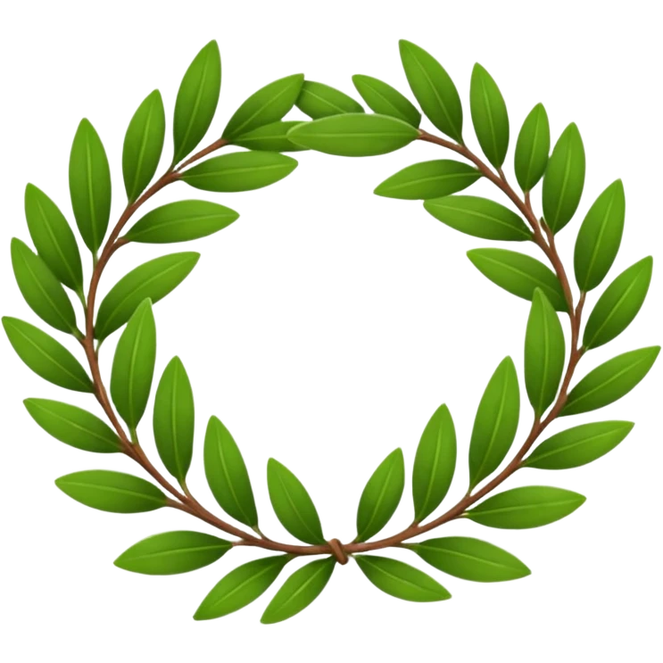 A flower laurel wreath with thicker leaves. emoji