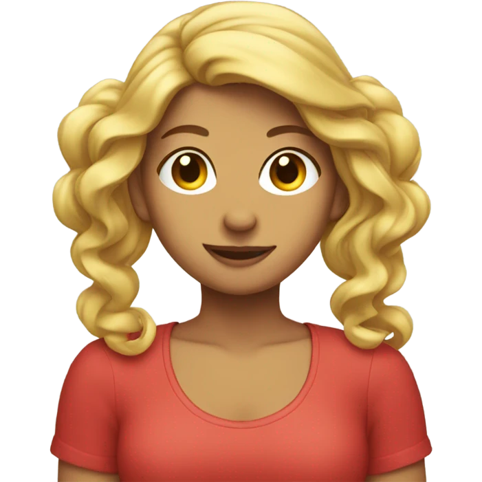 Apple girl emoji tucking hair behind her ear emoji