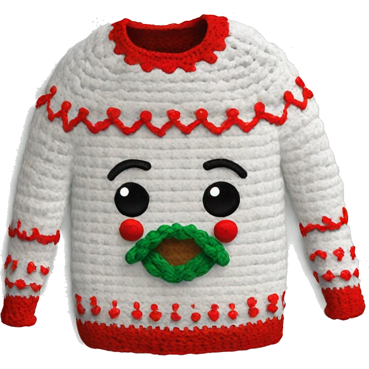  crochet christmas sweater emoji
