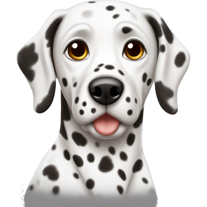 Dalmatian with dark brown eyes emoji