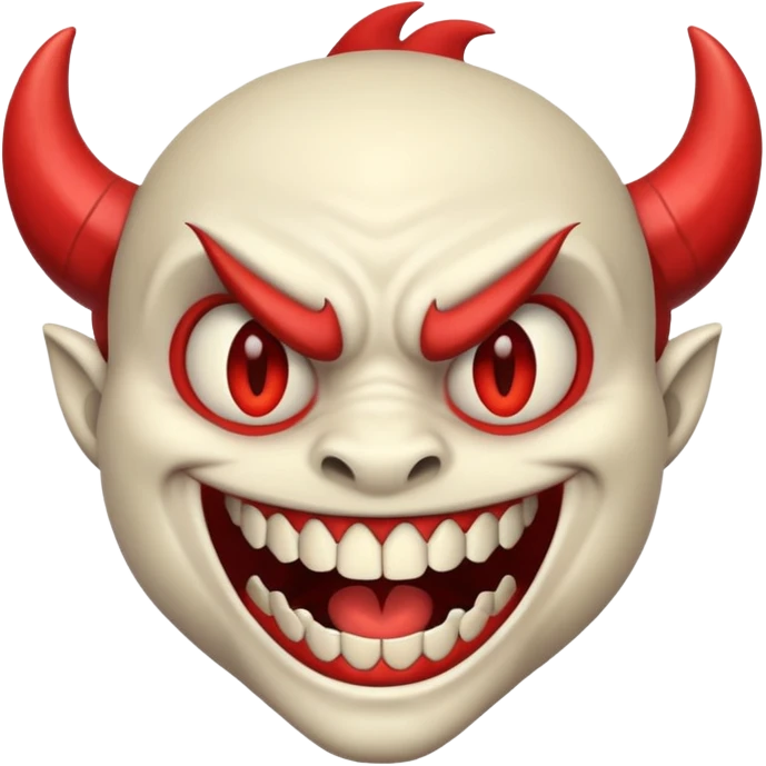 Demon smiles with sharp teeth  emoji