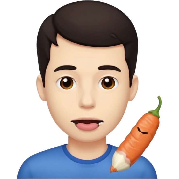 Guy with a dick in his mouth emoji