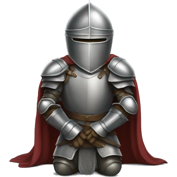 Kneeled knight emoji