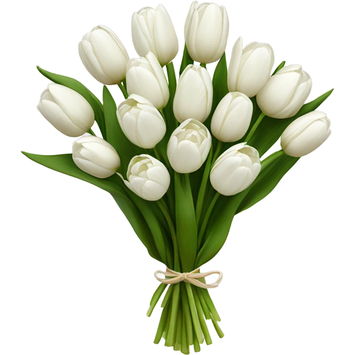 white tulip bouquet  emoji