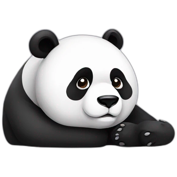 panda tired emoji