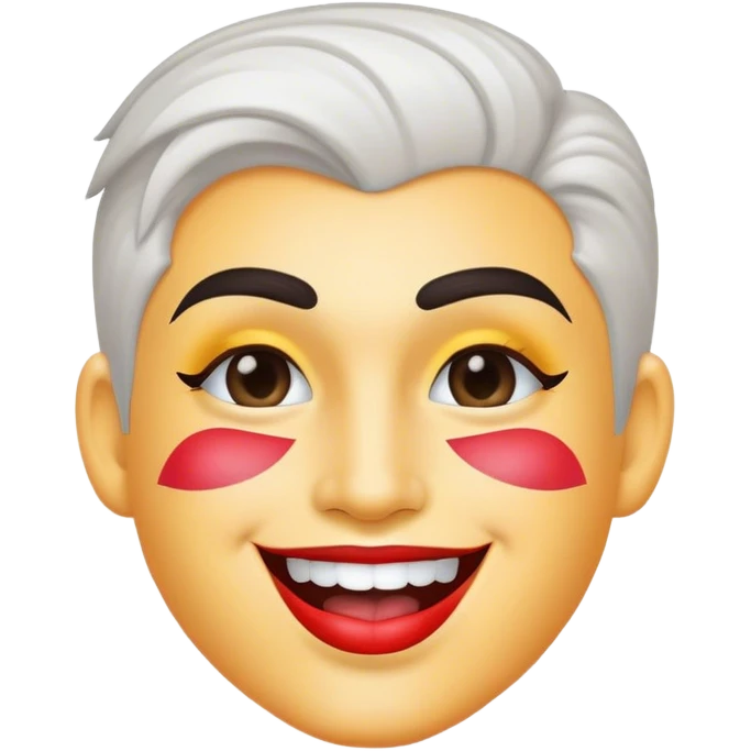 kiss band make up happy face emoji