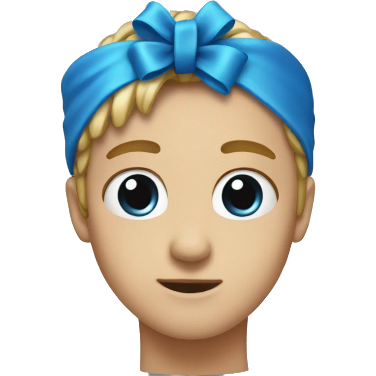 blue bow emoji