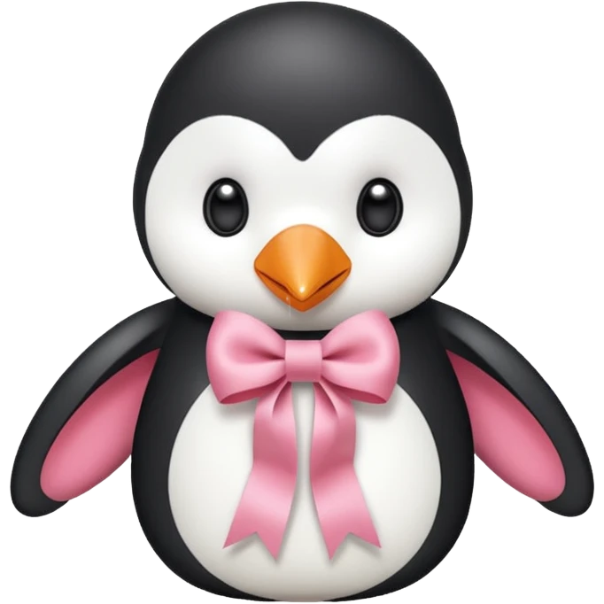 pingu holding Chanel ribbion emoji