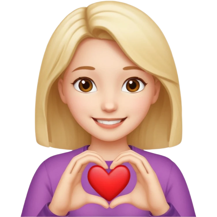 Heart hand girl  emoji