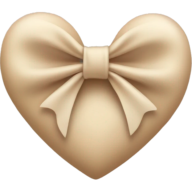 Beige bow heart  emoji
