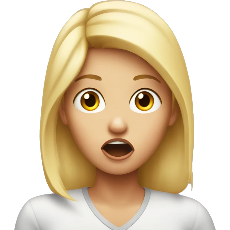 Shocked blonde girl emoji