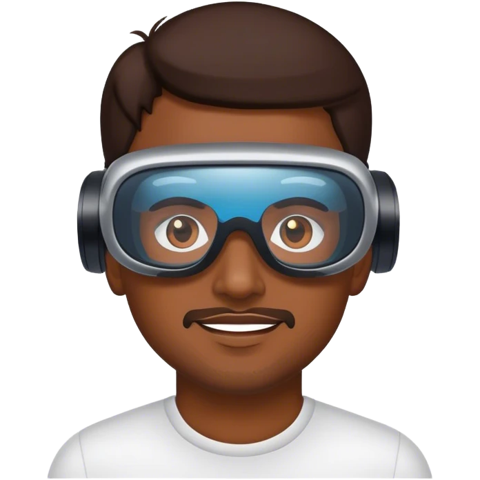 The man with the virtual glasses emoji