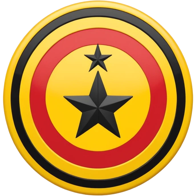 Turkish club Eskişehirspor logo with yellow, black thin stripes and three stars emoji