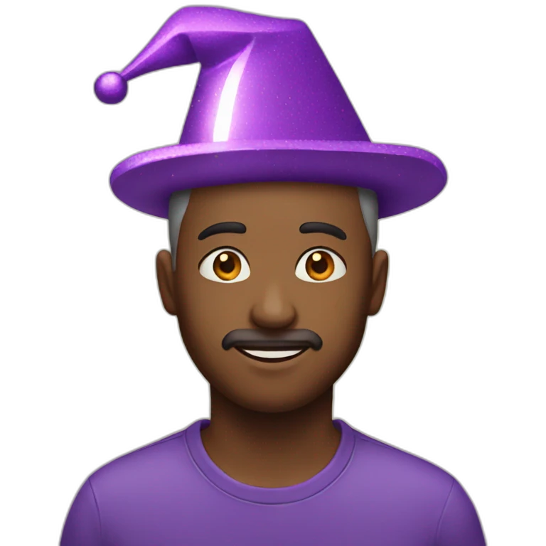 purple birthday hat emoji